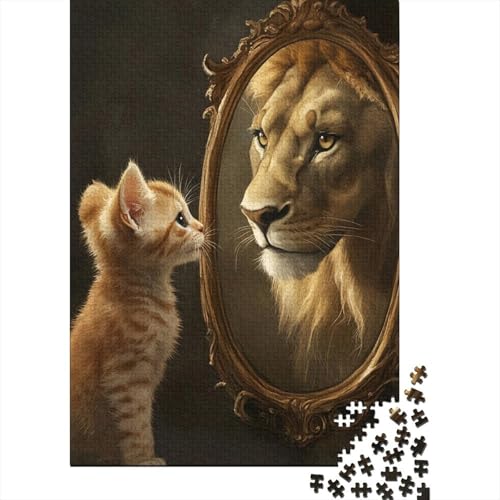 Künstlerisches Löwen-Puzzle mit 1000 Teilen für Erwachsene | | Familienspaß-Puzzles für Erwachsene, Denkspiele (75 x 50 cm) von LMYmoney