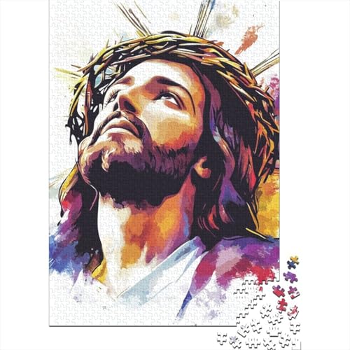 Kunst, christliches Jesus-Puzzle für Erwachsene, Lernspiele, Familienaktivitäten, Puzzle für Kinder ab 12 Jahren, 1000 Teile (75 x 50 cm) von LMYmoney