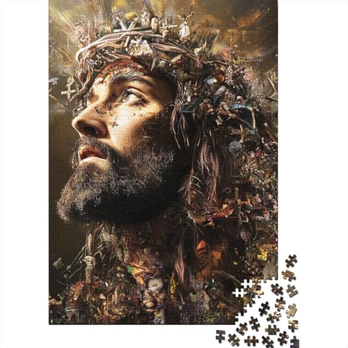 Kunst, christliches Jesus-Puzzle für Erwachsene, Lernspiele, Familienaktivitäten, Puzzle für Kinder ab 12 Jahren, 1000 Teile (75 x 50 cm) von LMYmoney