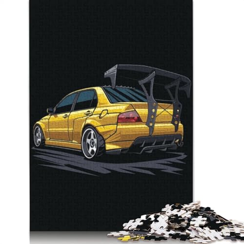 Kunst-Sportwagen-Puzzle, 100% recycelt, 100% recyceltes Holzpuzzle als Geschenk für Jungen oder Mädchen, 1000 Teile (75 x 50 cm) von LMYmoney
