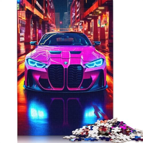 Kunst-Sportwagen-Puzzle, 100% recycelt, 100% recyceltes Holzpuzzle als Geschenk für Jungen oder Mädchen, 1000 Teile (75 x 50 cm) von LMYmoney