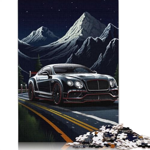 Kunst-Sportwagen-Puzzle, 100% recycelt, 100% recyceltes Holzpuzzle als Geschenk für Jungen oder Mädchen, 1000 Teile (75 x 50 cm) von LMYmoney