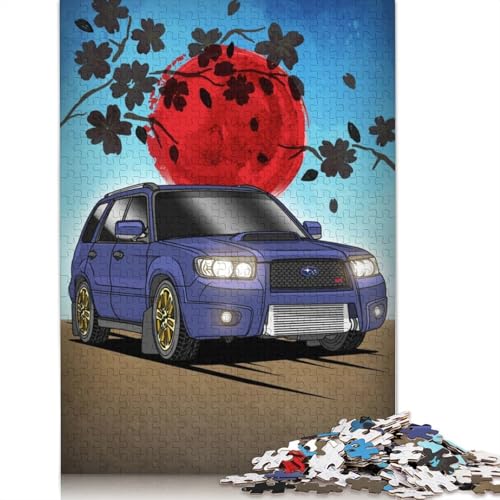 Kunst-Sportwagen-Puzzle, 100% recycelt, 100% recyceltes Holzpuzzle als Geschenk für Jungen oder Mädchen, 1500 Teile (85 x 57 cm) von LMYmoney