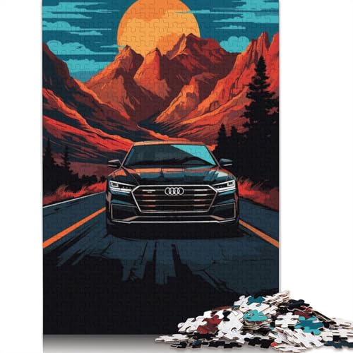 Kunst-Sportwagen-Puzzle, 100% recycelt, 100% recyceltes Holzpuzzle als Geschenk für Jungen oder Mädchen, 1500 Teile (85 x 57 cm) von LMYmoney