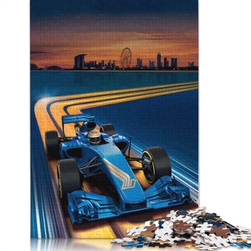 Kunst-Sportwagen-Puzzle, 100% recycelt, 100% recyceltes Holzpuzzle als Geschenk für Jungen oder Mädchen, 520 Teile (52 x 38 cm) von LMYmoney