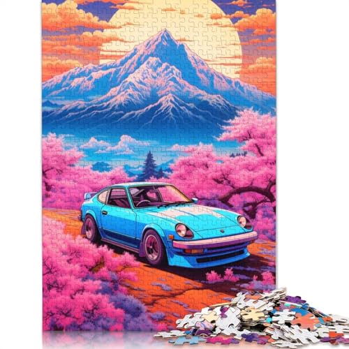 Kunst-Sportwagen-Puzzle, 100% recycelt, 100% recyceltes Holzpuzzle als Geschenk für Jungen oder Mädchen, 520 Teile (52 x 38 cm) von LMYmoney
