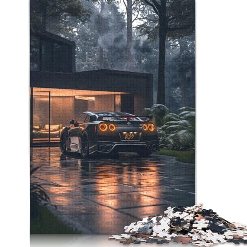 Kunst-Sportwagen-Puzzle, 100% recycelt, 100% recyceltes Holzpuzzle als Geschenk für Jungen oder Mädchen, 520 Teile (52 x 38 cm) von LMYmoney