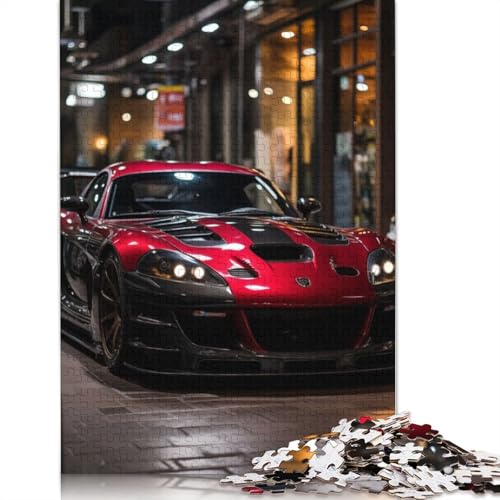 Kunst-Sportwagen-Puzzle, 100% recyceltes Holz, rechteckig, für Erwachsene und Kinder, Geschenk, 1000 Teile (75 x 50 cm) von LMYmoney