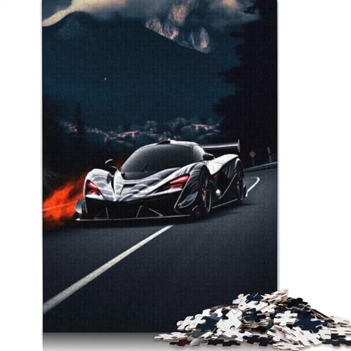 Kunst-Sportwagen-Puzzle, 100% recyceltes Holz, rechteckig, für Erwachsene und Kinder, Geschenk, 1000 Teile (75 x 50 cm) von LMYmoney