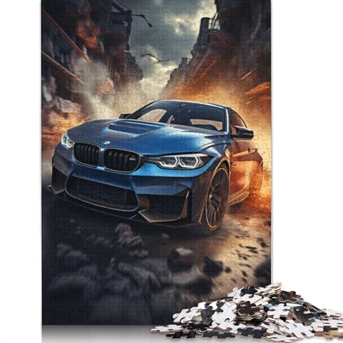 Kunst-Sportwagen-Puzzle, 100% recyceltes Holz, rechteckig, für Erwachsene und Kinder, Geschenk, 1500 Teile (85 x 57 cm) von LMYmoney
