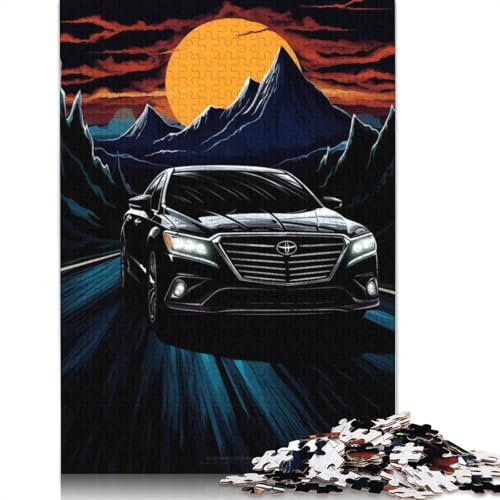 Kunst-Sportwagen-Puzzle, 100% recyceltes Holz, rechteckig, für Erwachsene und Kinder, Geschenk, 1500 Teile (85 x 57 cm) von LMYmoney