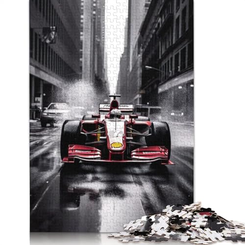 Kunst-Sportwagen-Puzzle, 100% recyceltes Holz, rechteckig, für Erwachsene und Kinder, Geschenk, 1500 Teile (85 x 57 cm) von LMYmoney
