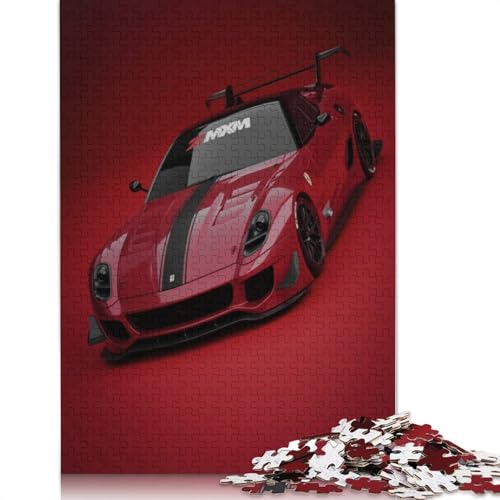 Kunst-Sportwagen-Puzzle, 100% recyceltes Holzbrett, Puzzle für Erwachsene und Kinder, 1000 Teile (75 x 50 cm) von LMYmoney