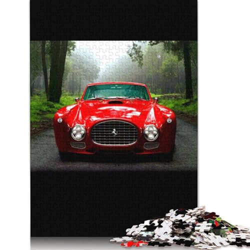 Kunst-Sportwagen-Puzzle, 100% recyceltes Holzbrett, Puzzle für Erwachsene und Kinder, 1500 Teile (85 x 57 cm) von LMYmoney