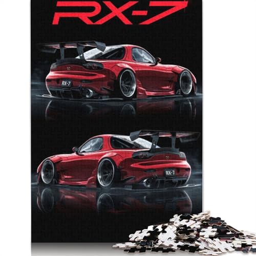 Kunst-Sportwagen-Puzzle, 100% recyceltes Holzbrett, Puzzle für Erwachsene und Kinder, 520 Teile (52 x 38 cm) von LMYmoney