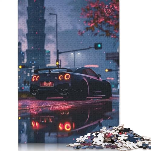 Kunst-Sportwagen-Puzzle, 100% recyceltes Holzbrett, Puzzle für Erwachsene und Kinder, 520 Teile (52 x 38 cm) von LMYmoney
