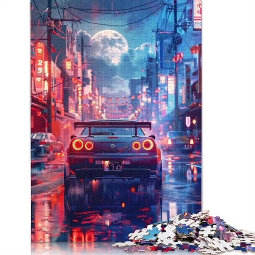 Kunst-Sportwagen-Puzzle, DIY-Spiel, Holzbrett-Puzzle für Frauen und Männer, Kindertagsgeschenke, 1000 Teile (75 x 50 cm) von LMYmoney