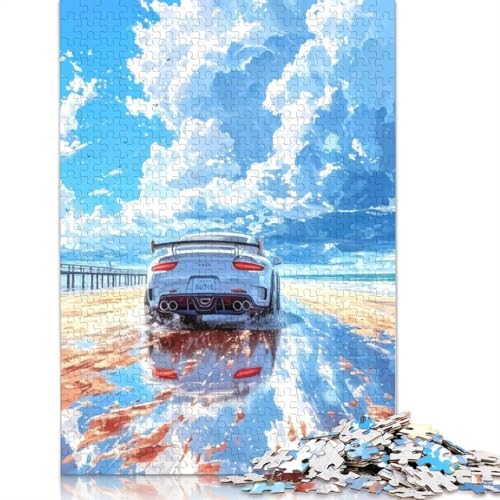 Kunst-Sportwagen-Puzzle, DIY-Spiel, Holzbrett-Puzzle für Frauen und Männer, Kindertagsgeschenke, 1000 Teile (75 x 50 cm) von LMYmoney