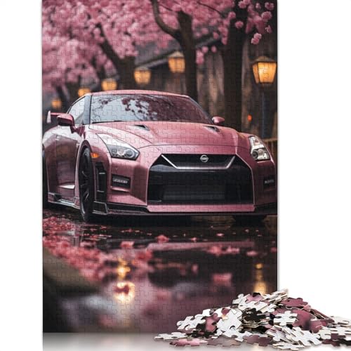 Kunst-Sportwagen-Puzzle, DIY-Spiel, Holzbrett-Puzzle für Frauen und Männer, Kindertagsgeschenke, 1000 Teile (75 x 50 cm) von LMYmoney