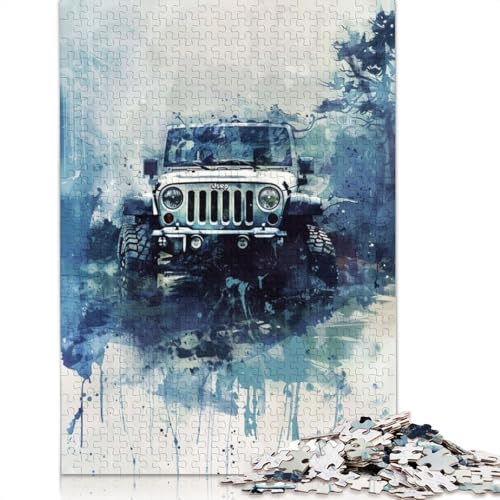 Kunst-Sportwagen-Puzzle, DIY-Spiel, Holzbrett-Puzzle für Frauen und Männer, Kindertagsgeschenke, 520 Teile (52 x 38 cm) von LMYmoney