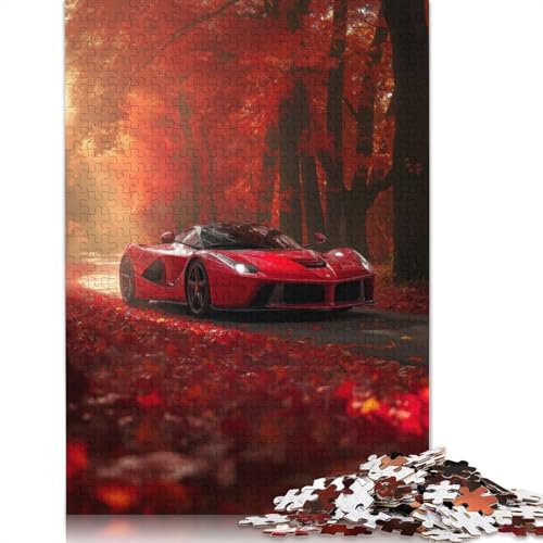 Kunst-Sportwagen-Puzzle, Dekompressionsspielzeug, 100 Prozent recyceltes Holzpuzzle für Erwachsene, Teenager, Vatertagsgeschenke, 1500 Teile (85 x 57 cm) von LMYmoney
