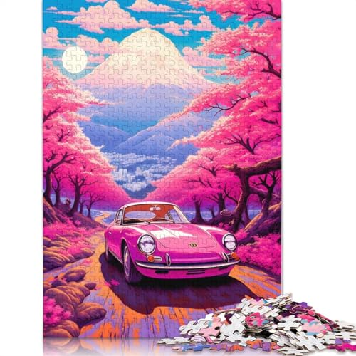 Kunst-Sportwagen-Puzzle, Dekompressionsspielzeug, 100 Prozent recyceltes Holzpuzzle für Erwachsene, Teenager, Vatertagsgeschenke, 520 Teile (52 x 38 cm) von LMYmoney