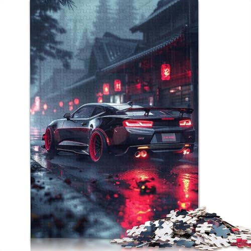Kunst-Sportwagen-Puzzle, Dekompressionsspielzeug, 100 Prozent recyceltes Holzpuzzle für Erwachsene, Teenager, Vatertagsgeschenke, 520 Teile (52 x 38 cm) von LMYmoney