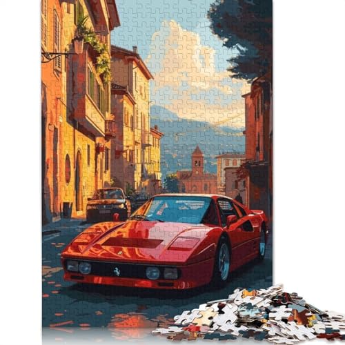 Kunst-Sportwagen-Puzzle, Dekompressionsspielzeug, rechteckiges Holzpuzzle für Kinder und Erwachsene ab 12 Jahren, Geschenke, 1000 Teile (75 x 50 cm) von LMYmoney