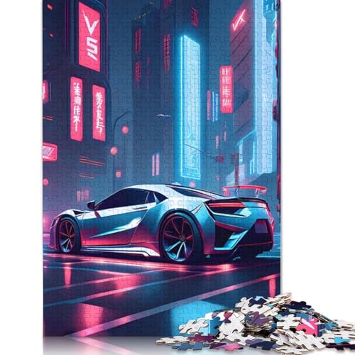 Kunst-Sportwagen-Puzzle, Dekompressionsspielzeug, rechteckiges Holzpuzzle für Kinder und Erwachsene ab 12 Jahren, Geschenke, 1500 Teile (85 x 57 cm) von LMYmoney