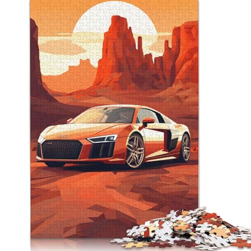Kunst-Sportwagen-Puzzle, Dekompressionsspielzeug, rechteckiges Holzpuzzle für Kinder und Erwachsene ab 12 Jahren, Geschenke, 1500 Teile (85 x 57 cm) von LMYmoney