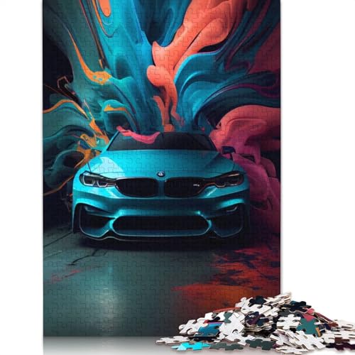 Kunst-Sportwagen-Puzzle, Dekompressionsspielzeug, rechteckiges Holzpuzzle für Kinder und Erwachsene ab 12 Jahren, Geschenke, 1500 Teile (85 x 57 cm) von LMYmoney