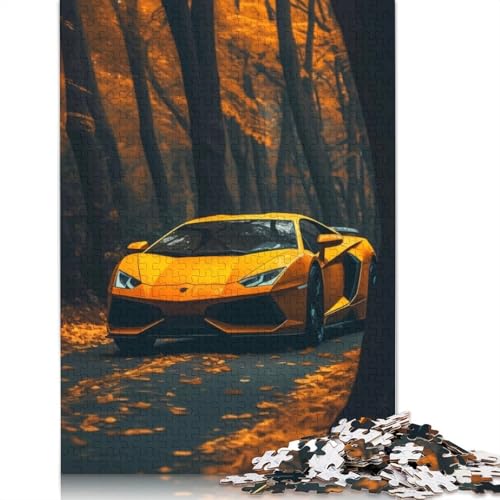 Kunst-Sportwagen-Puzzle, Denksportaufgabe, 100% recyceltes Holzpuzzle für Frauen und Männer, Muttertagsgeschenke, 1000 Teile (75 x 50 cm) von LMYmoney