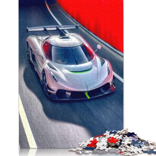 Kunst-Sportwagen-Puzzle, Denksportaufgabe, 100% recyceltes Holzpuzzle für Frauen und Männer, Muttertagsgeschenke, 1000 Teile (75 x 50 cm) von LMYmoney