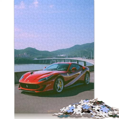 Kunst-Sportwagen-Puzzle, Denksportaufgabe, 100% recyceltes Holzpuzzle für Frauen und Männer, Muttertagsgeschenke, 1000 Teile (75 x 50 cm) von LMYmoney