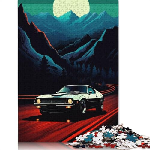 Kunst-Sportwagen-Puzzle, Denksportaufgabe, 100% recyceltes Holzpuzzle für Frauen und Männer, Muttertagsgeschenke, 1000 Teile (75 x 50 cm) von LMYmoney