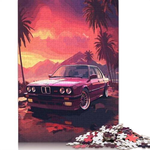 Kunst-Sportwagen-Puzzle, Denksportaufgabe, 100% recyceltes Holzpuzzle für Frauen und Männer, Muttertagsgeschenke, 1500 Teile (85 x 57 cm) von LMYmoney