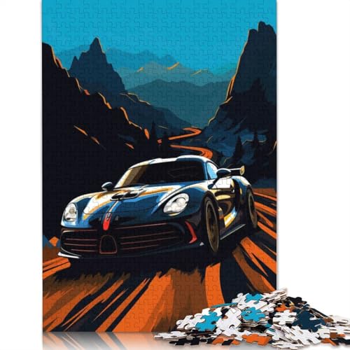 Kunst-Sportwagen-Puzzle, Denksportaufgabe, 100% recyceltes Holzpuzzle für Frauen und Männer, Muttertagsgeschenke, 1500 Teile (85 x 57 cm) von LMYmoney