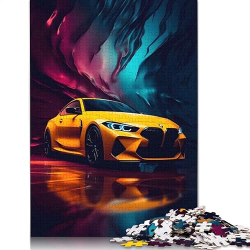 Kunst-Sportwagen-Puzzle, Denksportaufgabe, 100% recyceltes Holzpuzzle für Frauen und Männer, Muttertagsgeschenke, 520 Teile (52 x 38 cm) von LMYmoney
