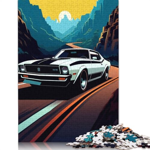 Kunst-Sportwagen-Puzzle, Denksportaufgabe, 100% recyceltes Holzpuzzle für Frauen und Männer, Muttertagsgeschenke, 520 Teile (52 x 38 cm) von LMYmoney
