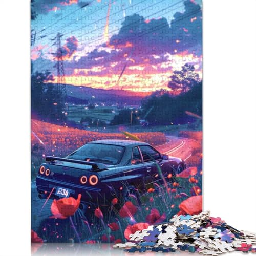 Kunst-Sportwagen-Puzzle, Denksportaufgabe, 100% recyceltes Holzpuzzle für Frauen und Männer, Muttertagsgeschenke, 520 Teile (52 x 38 cm) von LMYmoney