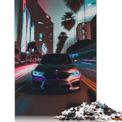 Kunst-Sportwagen-Puzzle, Denksportaufgabe, 100% recyceltes Holzpuzzle für Frauen und Männer, Muttertagsgeschenke, 520 Teile (52 x 38 cm) von LMYmoney