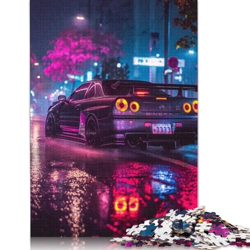 Kunst-Sportwagen-Puzzle, Denksportaufgabe, 100% recyceltes Holzpuzzle für Kinder und Erwachsene ab 12 Jahren, Vatertagsgeschenk, 1000 Teile (75 x 50 cm) von LMYmoney