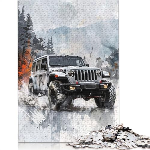 Kunst-Sportwagen-Puzzle, Denksportaufgabe, 100% recyceltes Holzpuzzle für Kinder und Erwachsene ab 12 Jahren, Vatertagsgeschenk, 1000 Teile (75 x 50 cm) von LMYmoney
