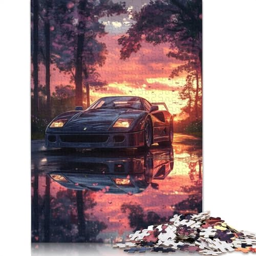Kunst-Sportwagen-Puzzle, Denksportaufgabe, 100% recyceltes Holzpuzzle für Kinder und Erwachsene ab 12 Jahren, Vatertagsgeschenk, 1500 Teile (85 x 57 cm) von LMYmoney