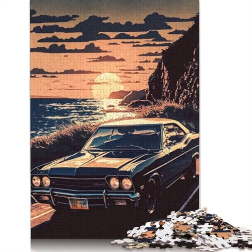 Kunst-Sportwagen-Puzzle, Denksportaufgabe, 100% recyceltes Holzpuzzle für Kinder und Erwachsene ab 12 Jahren, Vatertagsgeschenk, 1500 Teile (85 x 57 cm) von LMYmoney