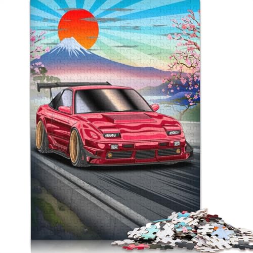 Kunst-Sportwagen-Puzzle, Denksportaufgabe, rechteckiges Holzpuzzle für Erwachsene und Teenager, 1000 Teile (75 x 50 cm) von LMYmoney