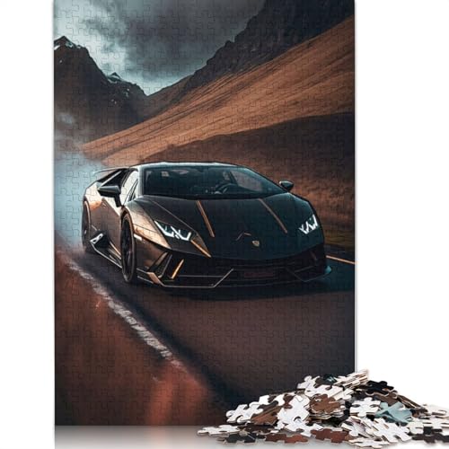Kunst-Sportwagen-Puzzle, Denksportaufgabe, rechteckiges Holzpuzzle für Erwachsene und Teenager, 1000 Teile (75 x 50 cm) von LMYmoney