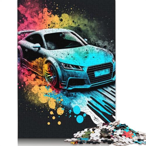 Kunst-Sportwagen-Puzzle, Denksportaufgabe, rechteckiges Holzpuzzle für Erwachsene und Teenager, 1000 Teile (75 x 50 cm) von LMYmoney
