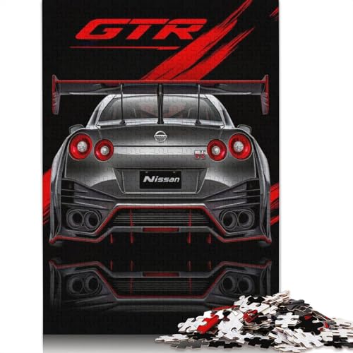 Kunst-Sportwagen-Puzzle, Entspannungs-Herausforderungsspielzeug, rechteckiges Holzpuzzle für Jungen oder Mädchen, Vatertagsgeschenke, 520 Teile (52 x 38 cm) von LMYmoney
