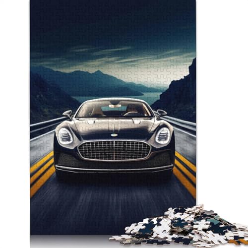 Kunst-Sportwagen-Puzzle, Entspannungs-Herausforderungsspielzeug, rechteckiges Holzpuzzle für Jungen oder Mädchen, Vatertagsgeschenke, 520 Teile (52 x 38 cm) von LMYmoney